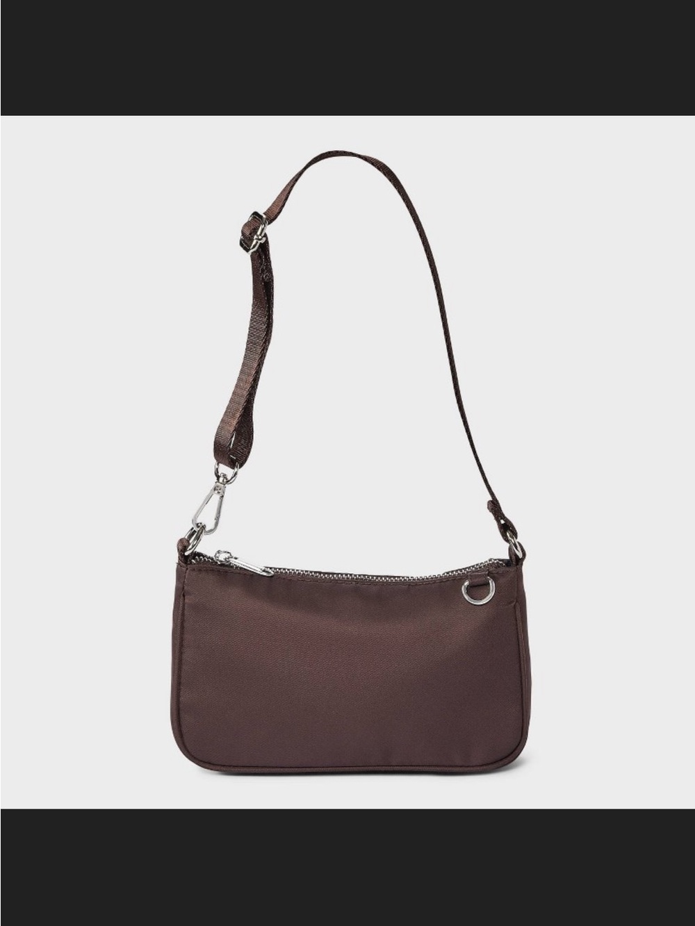 Wild Fable brown nylon micro shoulder bag